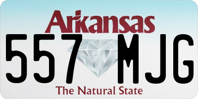AR license plate 557MJG