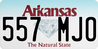 AR license plate 557MJO