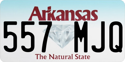AR license plate 557MJQ