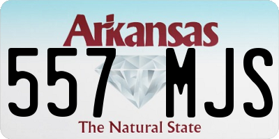 AR license plate 557MJS