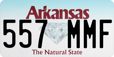 AR license plate 557MMF