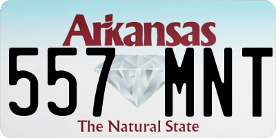 AR license plate 557MNT