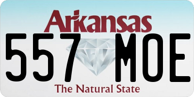 AR license plate 557MOE