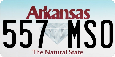 AR license plate 557MSO