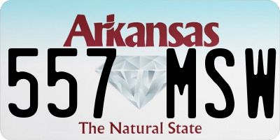 AR license plate 557MSW