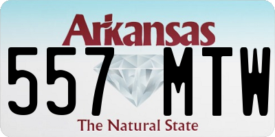 AR license plate 557MTW