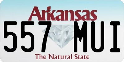 AR license plate 557MUI