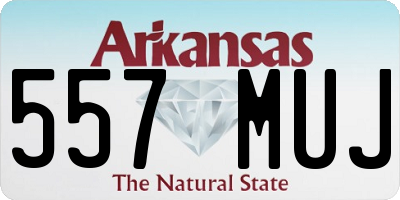AR license plate 557MUJ