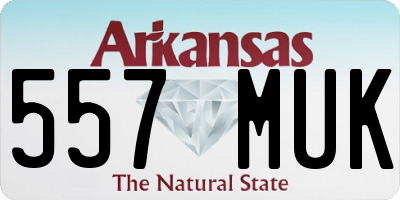 AR license plate 557MUK