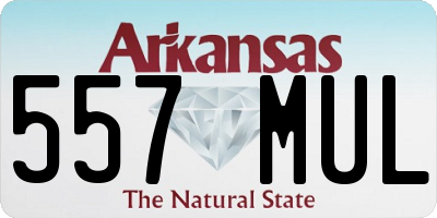 AR license plate 557MUL