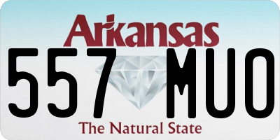 AR license plate 557MUO