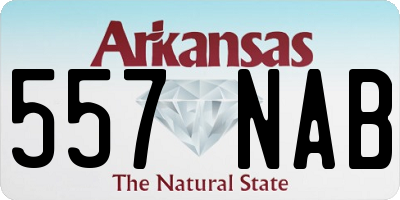 AR license plate 557NAB