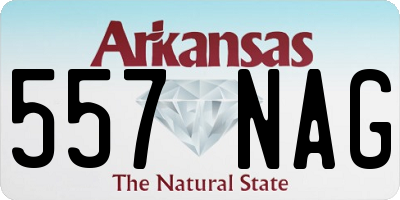 AR license plate 557NAG