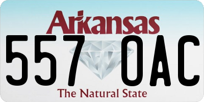 AR license plate 557OAC