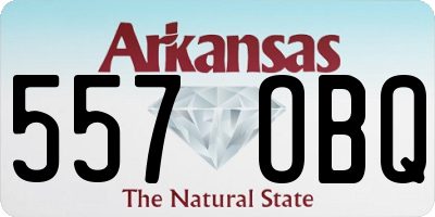 AR license plate 557OBQ