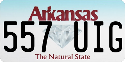 AR license plate 557UIG