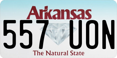 AR license plate 557UON