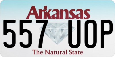 AR license plate 557UOP