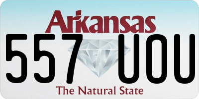 AR license plate 557UOU