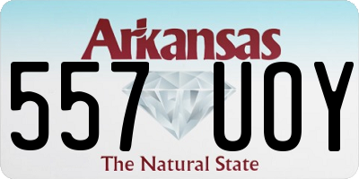 AR license plate 557UOY