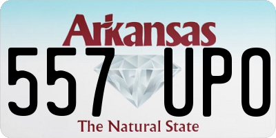 AR license plate 557UPO
