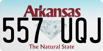 AR license plate 557UQJ