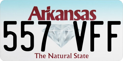 AR license plate 557VFF