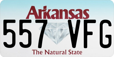 AR license plate 557VFG