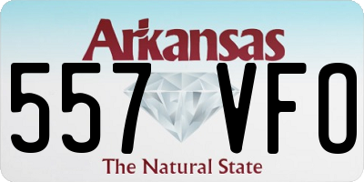 AR license plate 557VFO