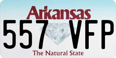 AR license plate 557VFP