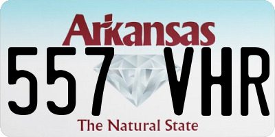 AR license plate 557VHR