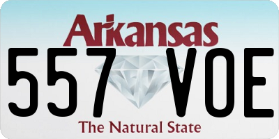 AR license plate 557VOE