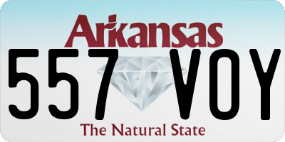 AR license plate 557VOY