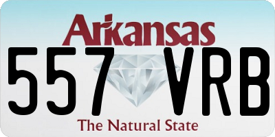 AR license plate 557VRB