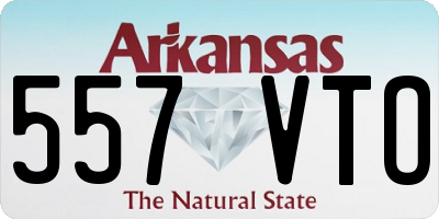 AR license plate 557VTO