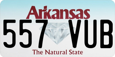 AR license plate 557VUB