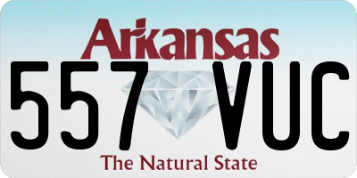 AR license plate 557VUC