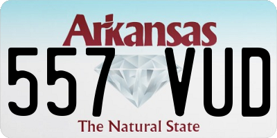 AR license plate 557VUD