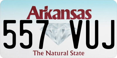AR license plate 557VUJ