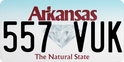 AR license plate 557VUK
