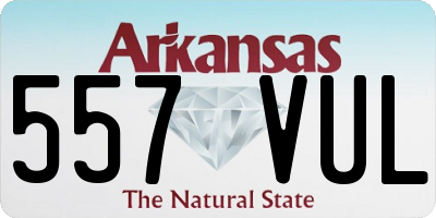 AR license plate 557VUL