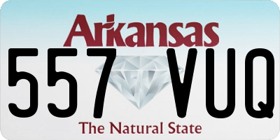 AR license plate 557VUQ