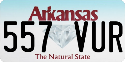AR license plate 557VUR