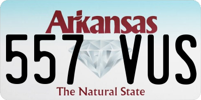 AR license plate 557VUS