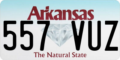 AR license plate 557VUZ