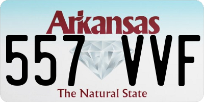 AR license plate 557VVF