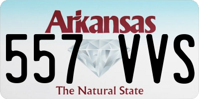 AR license plate 557VVS