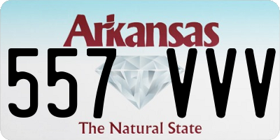AR license plate 557VVV