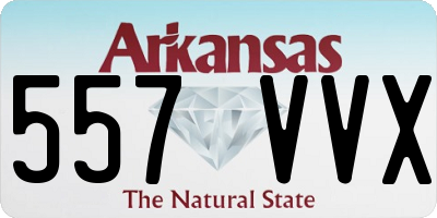AR license plate 557VVX