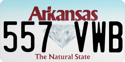 AR license plate 557VWB